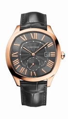 CARTIER Drive Automatic WGNM0004 Rose Gold Leather NEW Gray Ret: $19,300