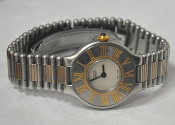 Vintage (1971-1983) CARTIER 21 AUTHENTIC MENS/LADYS Quartz:Battery WATCH with