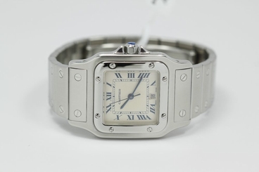 Cartier Santos Galbee 30mm Quartz Timepiece Blue Numerals