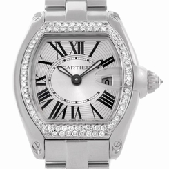 Cartier Roadster 18K White Gold Diamond Ladies Watch WE5002X2