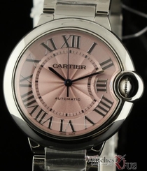 Cartier New Ballon Bleu W6920041 36mm Pink Steel Auto Box/Papers/Warranty #CA16 7613268382554