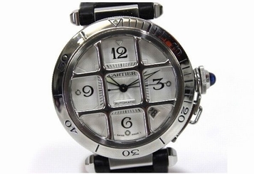 Pre-Owned CARTIER PASHA Grid W3104055 Men's SS Shell Automatic Watch, MD 722630968733