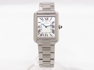 Pre-Owned CARTIER Tank Solo W5200013 Ladies SS Silver Dial Quartz Watch, MD 7612456632167