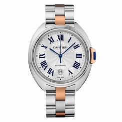 Cle De Cartier Automatic 40mm Midsize W2CL0002 Brand NEW Two Tone Ret: $9,650