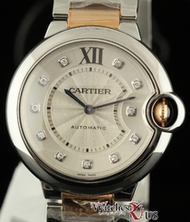 Cartier NEW Ballon Bleu Medium 36mm Steel Gold WE902031 Diamond Box/Papers #CA31 7612456709609