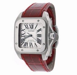 Cartier Santos 100 Midsize Automatic 33MM Stainless Steel Strap Watch