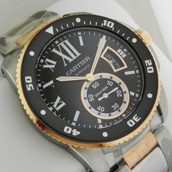 Cartier Calibre de Cartier Diver w7100054 Stainless Steel & Rose Gold Ret:$12500 7613268367360