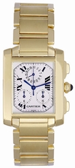 Cartier Tank Francaise Chronograph Men's Gold Watch W5000R2
