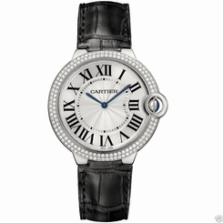 Cartier Ballon Bleu 40mm we902056 18kt White Gold Diamond Bezel NEW Ret: $36,700