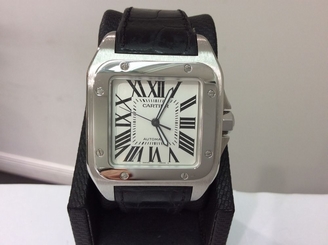 CARTIER Santos 100 XL Ref. 2656 W20073X8 S/Steel Swiss Automatic! Excellent Item 7612456259647
