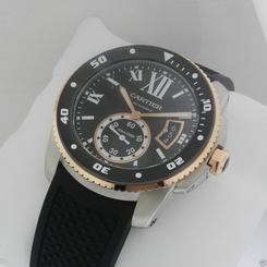 CARTIER Calibre de Cartier Diver W7100055 Two Tone Ceramic NEW ! ! Ret: $10,200 7613268367377