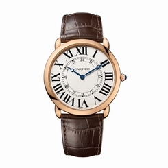 NEW Cartier Ronde Louis Silver Dial 18k Rose Gold Mens 42mm Ref- W6801004 7613268006474