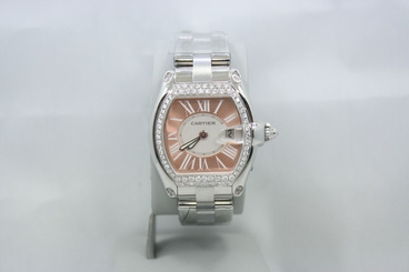LADIES CARTIER ROADSTER LIMITED EDT STAINLESS DIAMOND ENCRUSTED WATCH W62054V3