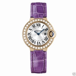 Cartier Ballon Bleu 28mm we900251 18kt Rose Gold Quartz Diamond Retail: $20,800