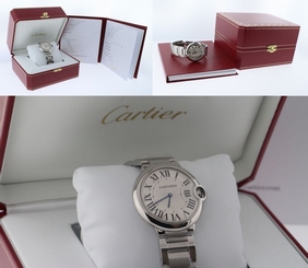 NEW CARTIER BALLON BLEU W69011Z4 36.6mm QUARTZ Stainless Steel Box/Papers 639767605205