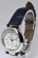 Cartier 35mm Pasha 18k White Gold Automatic Watch 2308
