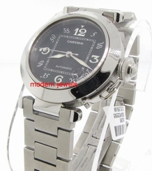 Cartier Pasha " C " Automatic Unisex 35 mm Steel Watch W31043M7 !