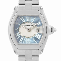 Cartier Roadster Ladies Blue Dial Steel Watch W62053V3 7612456349768