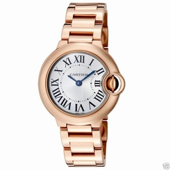 Cartier Ballon Bleu 28mm w69002z2 18kt Rose Gold Quartz NEW Retail: $19,300 7612456339837