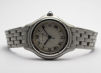 CARTIER COUGAR LADIES STAINLESS STEEL QUARTZ WATCH STYLE #121000R