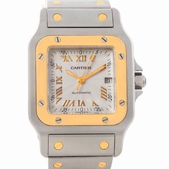 Cartier Santos Galbee Large Steel 18K Yellow Gold Watch W20058C4