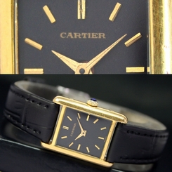 CARTIER Cal. 2512 Swiss Winding Vintage Gold Plated Silver Case Ladies Watch Uhr