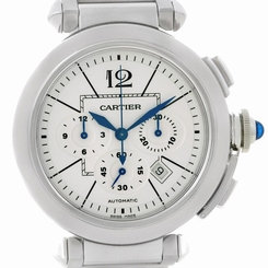 Cartier Pasha 42 mm Chronograph Mens Watch W31085M7 Unworn 7612456318108