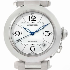 Cartier Pasha C Medium Automatic Steel Watch W31074M7 7612456290183