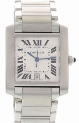 Men's Large Stainless Steel Cartier Tank Automatic 2302