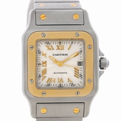 Cartier Santos Galbee Large Steel 18K Yellow Gold Watch W20058C4