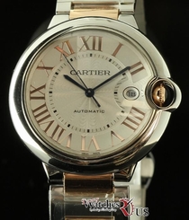 Cartier NEW Ballon Bleu W6920095 42mm Steel Pink Gold Automatic B/P/Warnty #CA57 7613268402818