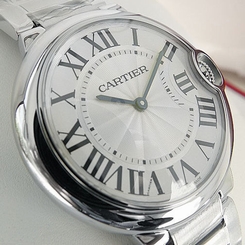 *NEW* CARTIER MEDIUM STAINLESS STEEL BALLON BLEU ROMAN DIAL BRACELET W69011Z4 639767605205