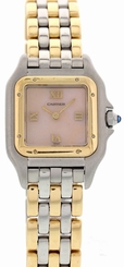Ladies Cartier Panthere 18k Yellow Gold & Stainless Steel 1120 Rare Dial