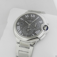 Cartier w6920077 Ballon Bleu Black Dial Chronograph Stainless Steel Ret: $10,800