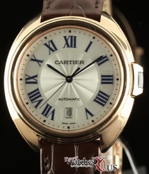 Cartier NEW Cle 40mm WGCL0004 18K Pink Gold Leather Box/Papers/Warranty #CA51