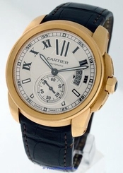 Cartier Calibre de Cartier 18k Rose Gold $26,000.00 gent's 42mm watch.