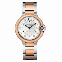 CARTIER WOMEN'S 36MM MULTICOLOR STEEL BRACELET & CASE AUTOMATIC WATCH W3BB0007