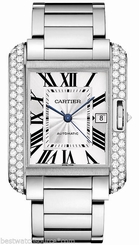 CARTIER Tank Anglaise LARGE 18kt White Gold AUTHENTIC wt100010 Ret: $75,500
