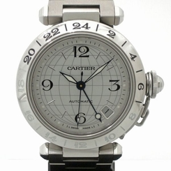 Pre-Owned CARTIER Pasha C Meridian SS Silver Dial Men's Auto Watch W31078M7, MR 7612456303272