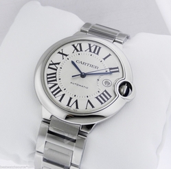 CARTIER Ballon Bleu LARGE Automatic Stainless Steel w69012z4 Ret: $6,550 7612456341458