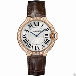 Cartier Ballon Bleu 40mm WE902055 18kt Rose Gold Diamond Bezel NEW Ret: $34,200