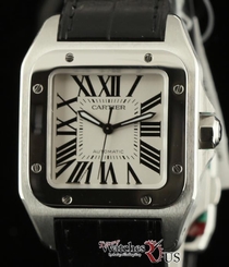 Cartier New Santos 100 Mid Size W20106X8 Steel Automatic Box/Paper/Warranty #CA2 7612456316036