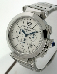 NEW Cartier Pasha Seatimer Chronograph with Date Stainless Steel 41mm watch.
