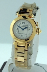 NEW Cartier Miss Pasha $23,100.00 Diamond dial 18k Yellow Gold ladies watch.