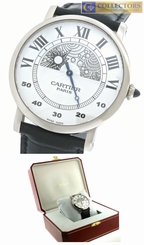 MINT Rotonde de Cartier Night & Day WI550151 28731 18K White Gold 42mm Watch