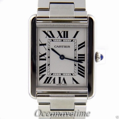 Cartier Tank Solo Large Stainless Steel Bracelet Quartz Watch 35x27 #W5200014 7612456632181
