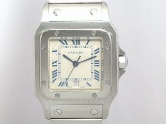 Pre-Owned CARTIER Santos Garbe LM Quartz SS Men's Wristwatch 987 901, ML