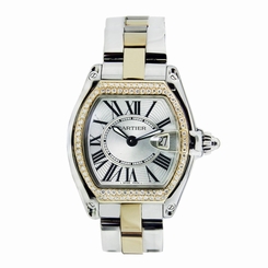 Cartier W62026Y4 Roadster Stainless Steel & Yellow Gold Quart Authentic