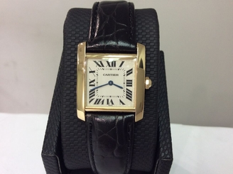 CARTIER Ref. 1821 Tank Francaise Midsize 18K Y/Gold Swiss Quartz! Excellent!!