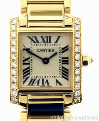 Cartier Tank Francaise WE1001R8 18k Yellow Gold Ladies Diamond Bezel Quartz B&P 7897557135131
